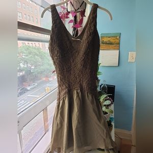Max Studio cocktail dress, olive green, size S